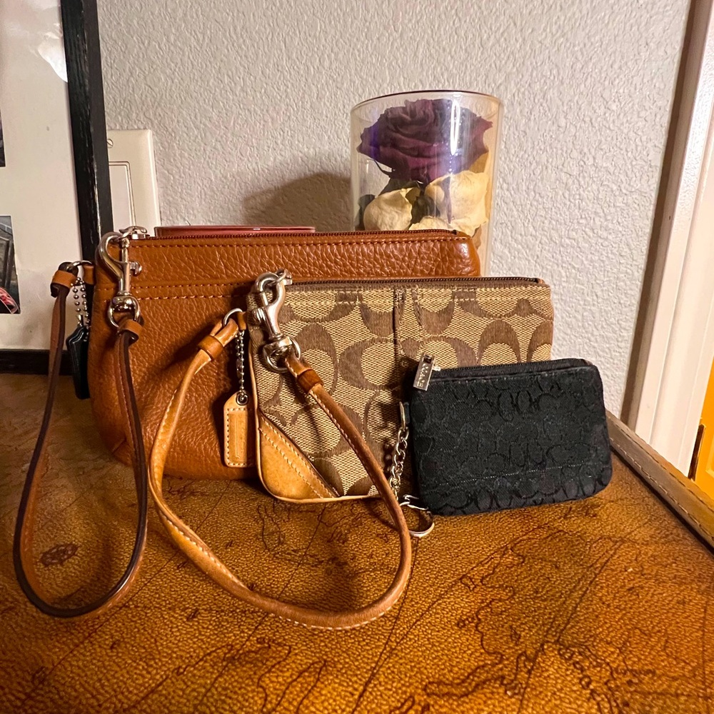 3 for 1 Deal! • 3 Classic Coach Wristlets for the Price of 1